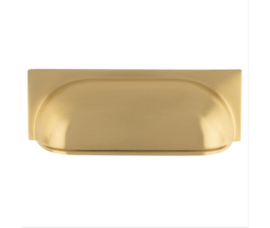 Satin Brass 96mm Warwick Cup Pull | FTD751ASB