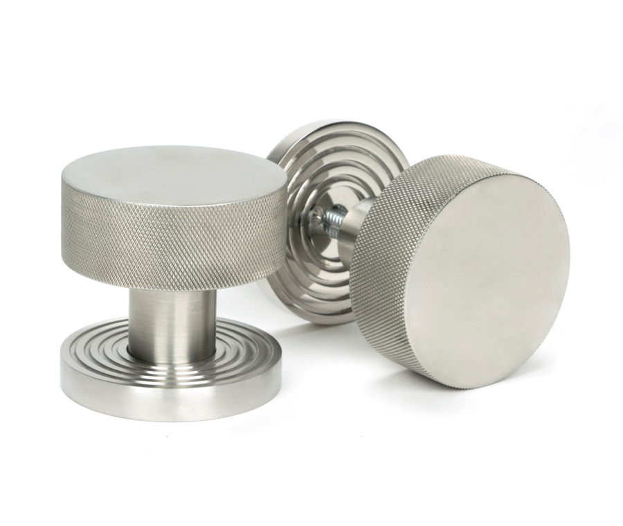 Satin Marine SS (316) Brompton Mortice/Rim Knob Set (Beehive) | 46812