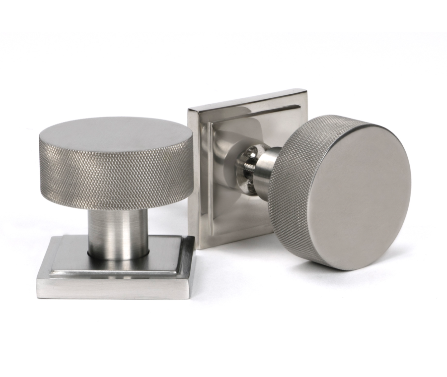 Satin Marine SS (316) Brompton Mortice/Rim Knob Set (Square) | 46813