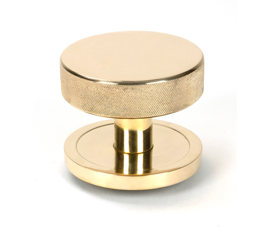 Polished Brass Brompton Centre Door Knob (Plain) | 50826