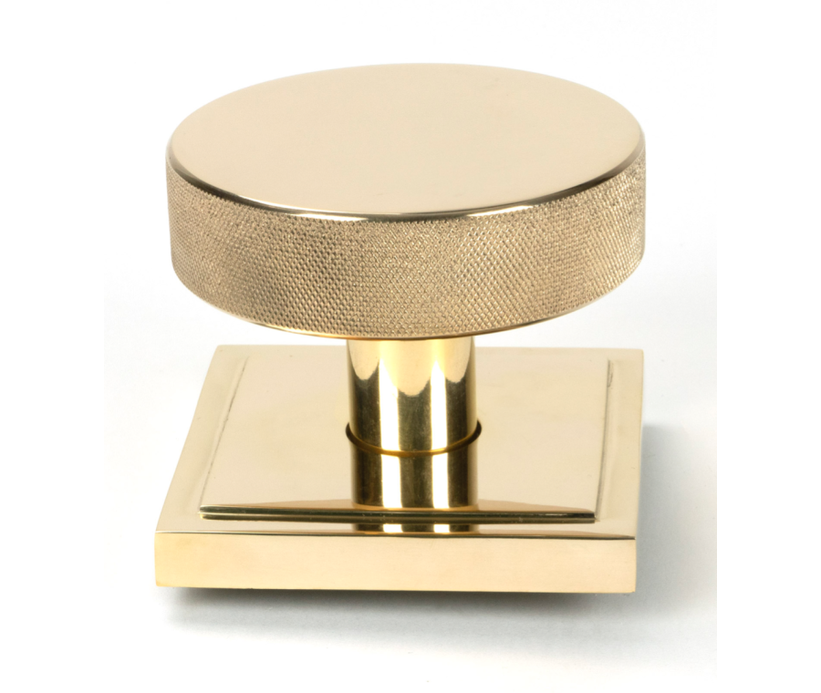 Polished Brass Brompton Centre Door Knob (Square) | 50829
