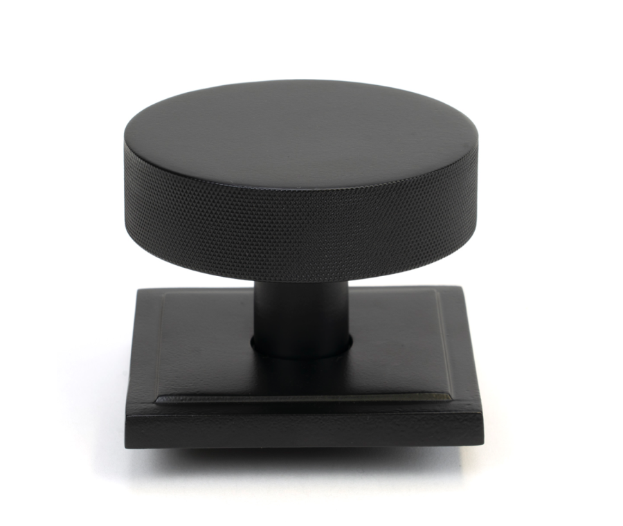 Matt Black Brompton Centre Door Knob (Square) | 46761