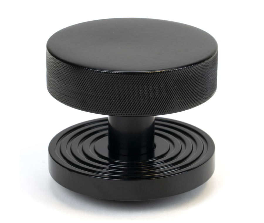 Black Brompton Centre Door Knob (Beehive) | 46756
