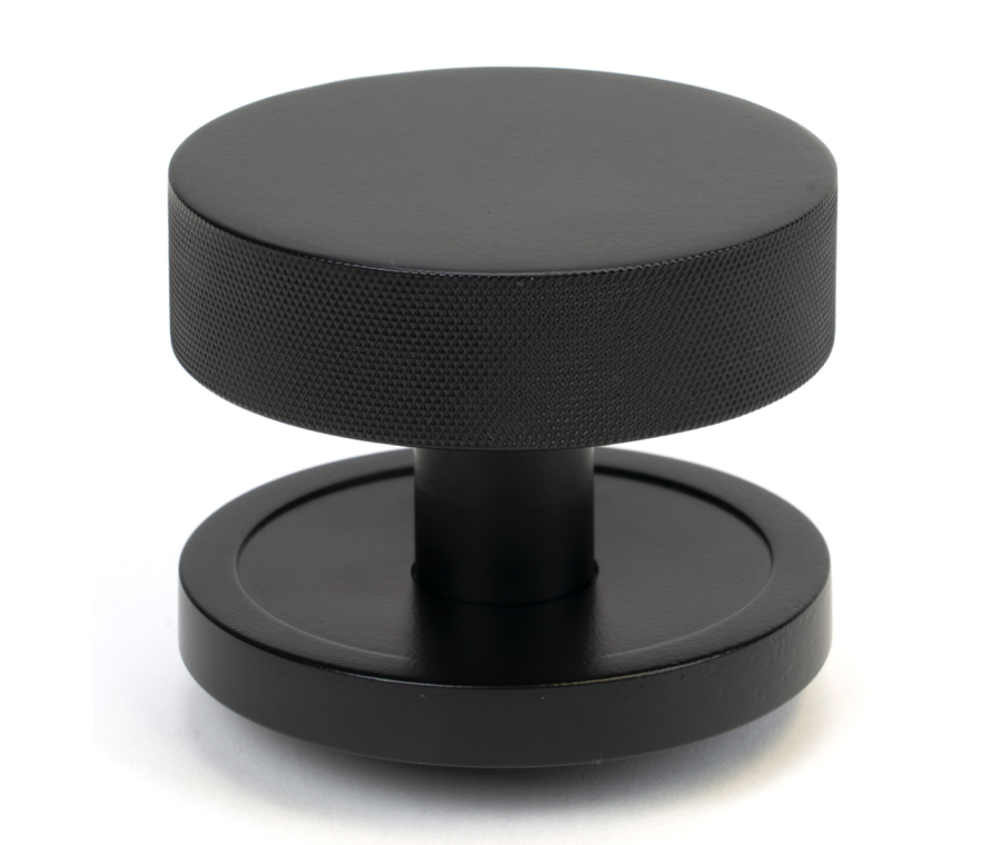 Matt Black Brompton Centre Door Knob (Plain) | 46758