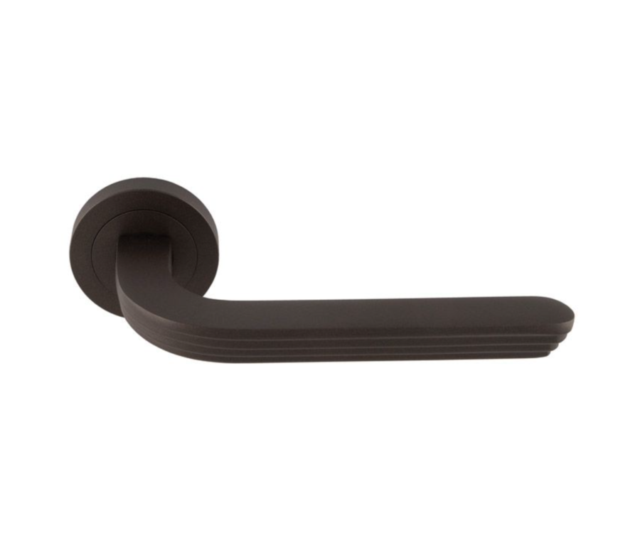 Set Manital Matt Bronze Cloud Lever Furniture on round rose | CD5MBRZ