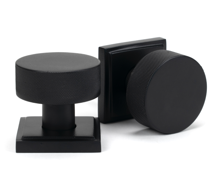 Matt Black Brompton Mortice/Rim Knob Set (Square) | 46801