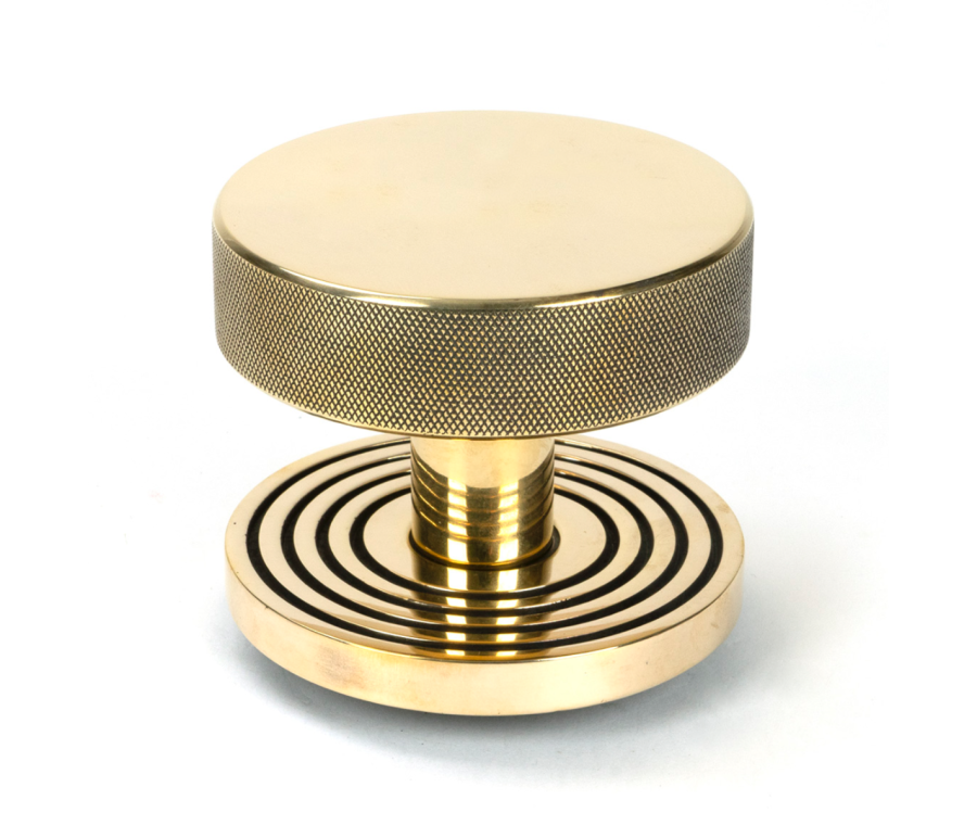 Aged Brass Brompton Centre Door Knob (Beehive) | 46736