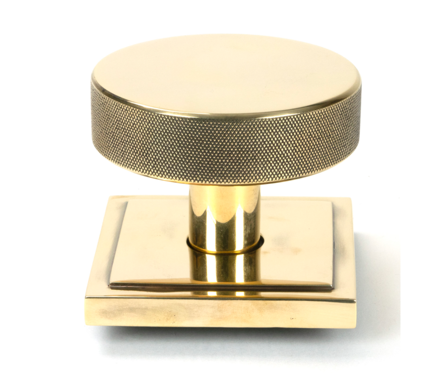 Aged Brass Brompton Centre Door Knob (Square) | 46737