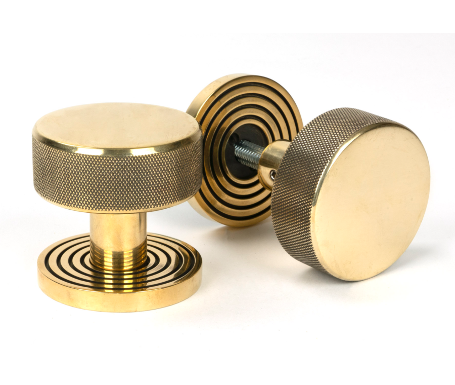Aged Brass Brompton Mortice/Rim Knob Set (Beehive) | 46776
