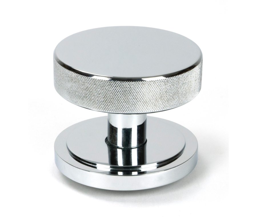 Polished Chrome Brompton Centre Door Knob (Art Deco) | 46739