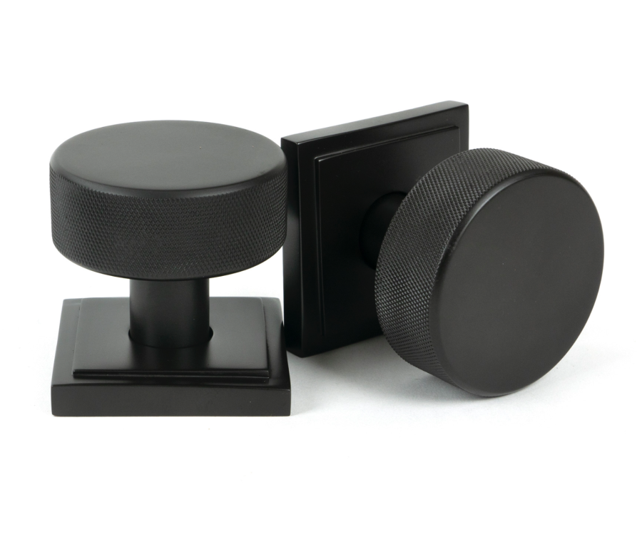 Aged Bronze Brompton Mortice/Rim Knob Set (Square) | 46789