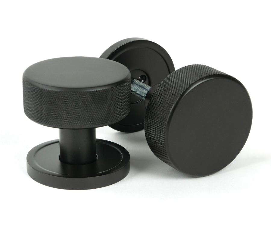 Aged Bronze Brompton Mortice/Rim Knob Set (Plain) | 46786