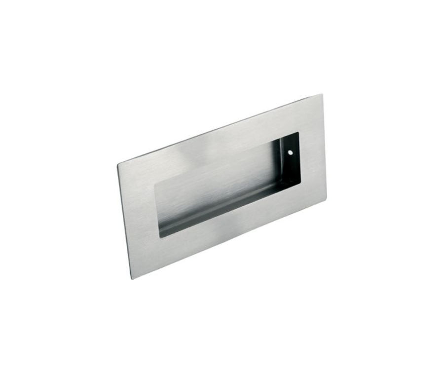 Satin Stainless Steel 100mm Rectangular Flush Pull Handle | FPH1000SSS