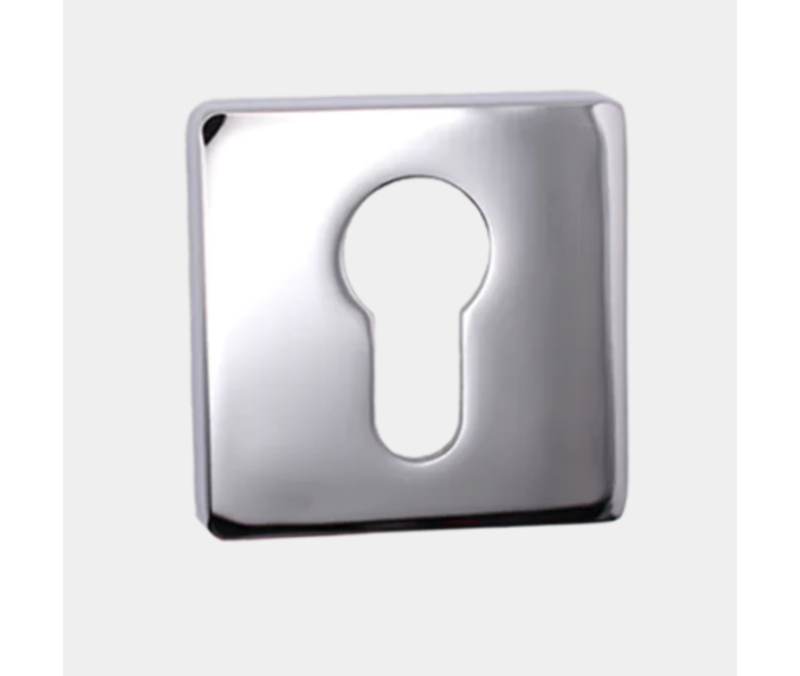Pair Orno Polished Chrome Square Euro Escutcheon | SYS001SQCP