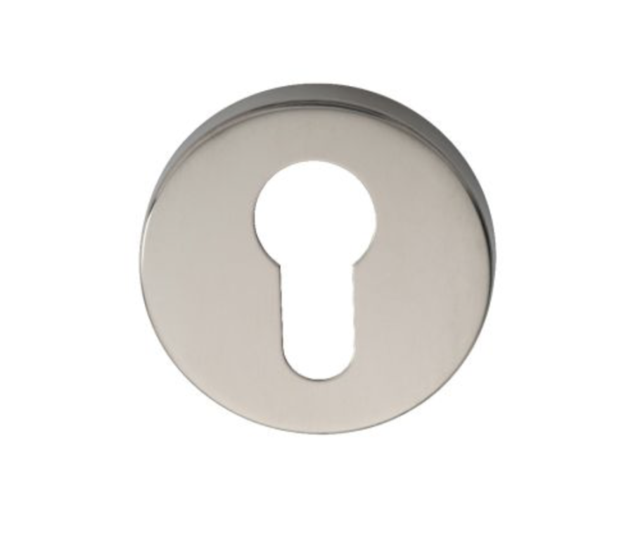 Eurospec Polished Stainless Steel 52mm dia. Euro Profile Escutcheon | CSE1005BSS