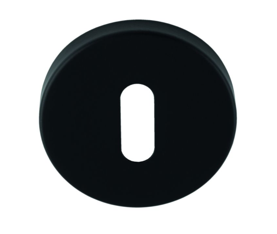 Eurospec Matt Black 52mm dia. Keyhole Profile Escutcheon | CSP1005MB