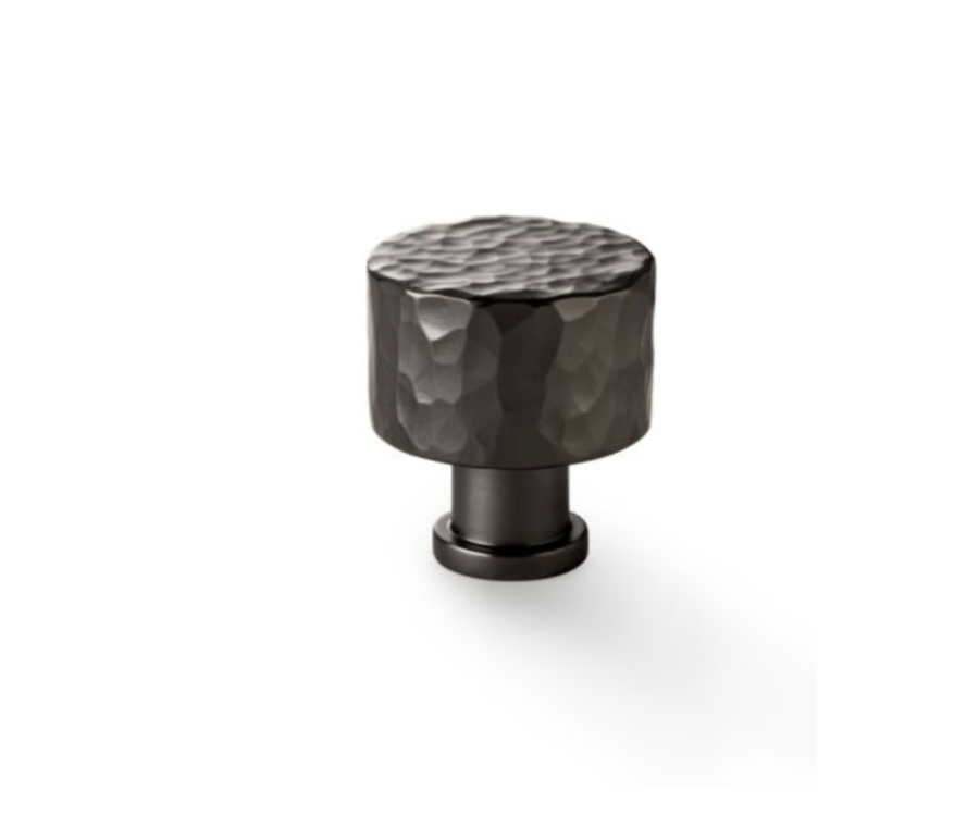 Alexander and Wilks Leila Dark Bronze 30mm Hammered Cupboard Knob
