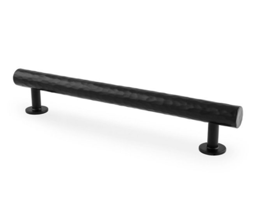 Alexander and Wilks Leila Matt Black 160mm Hammered T Bar Pull Handle