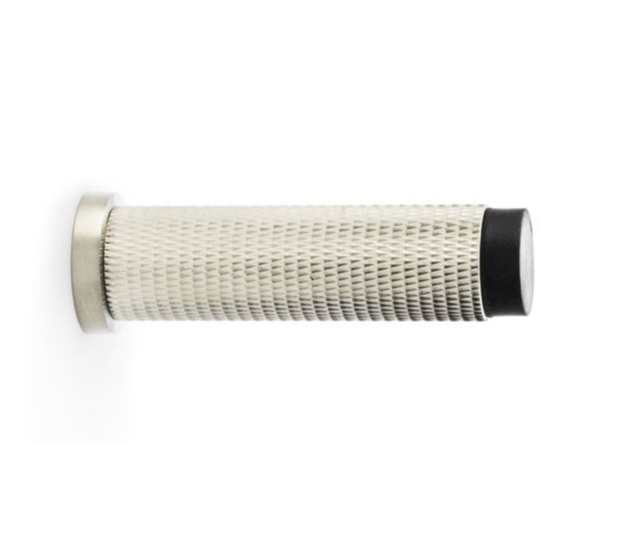 Satin Nickel PVD 75mm Knurled Projection Door Stop | AW600-75-SNPVD