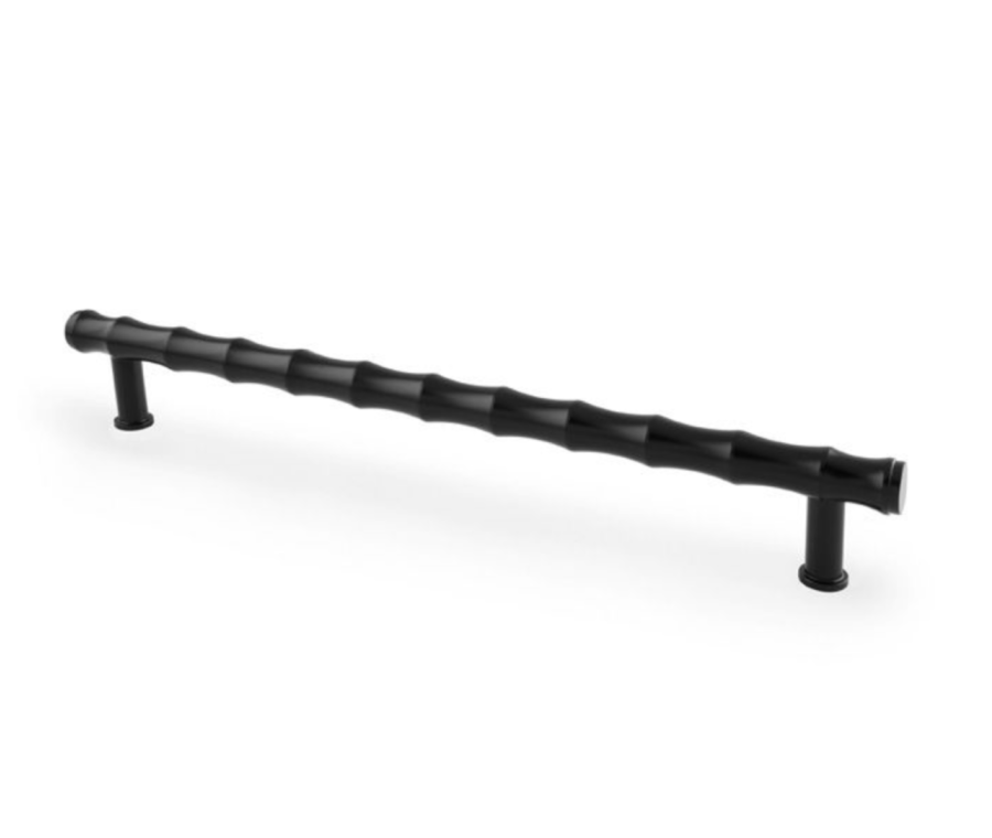 A&W Matt Black Bamboo T Bar Pull Handle c/c 224mm
