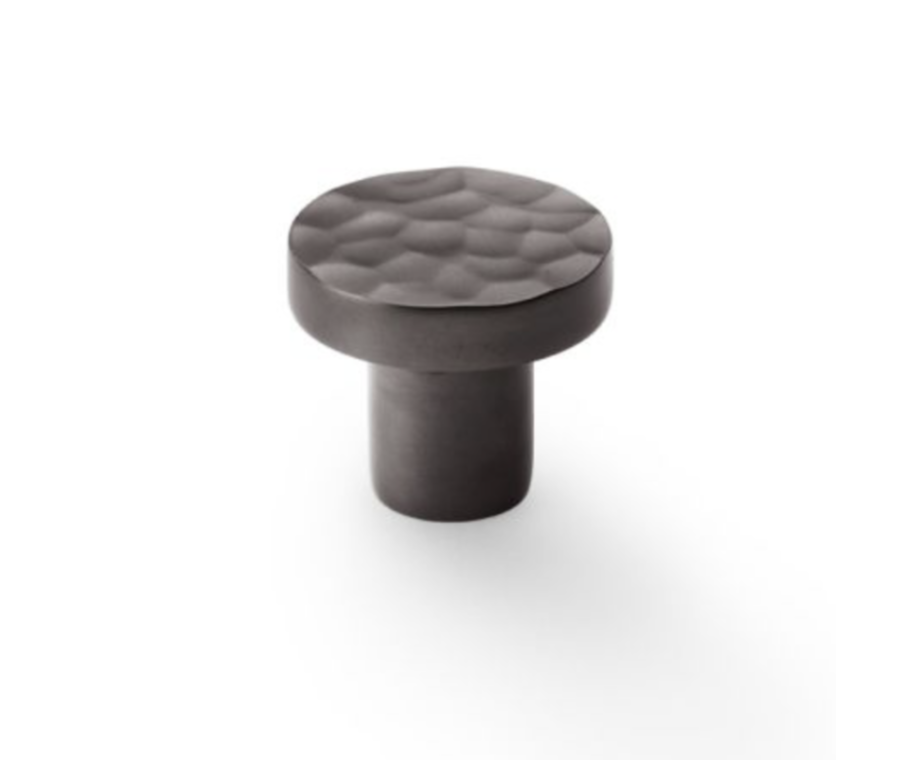 Alexander and Wilks Dark Bronze 30mm Hanover Hammered Cupboard Knob 