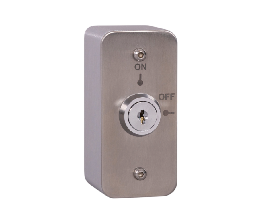 Architrave Stainless Steel On/Off Latching Key Switch