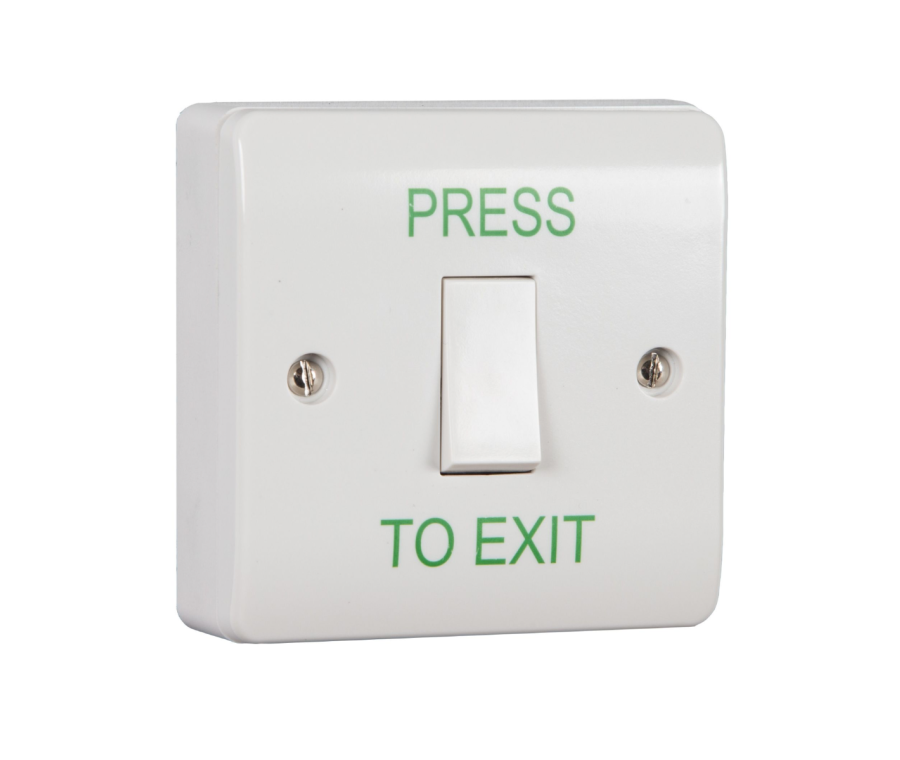 Standard White Retractable Press to Exit Switch Box