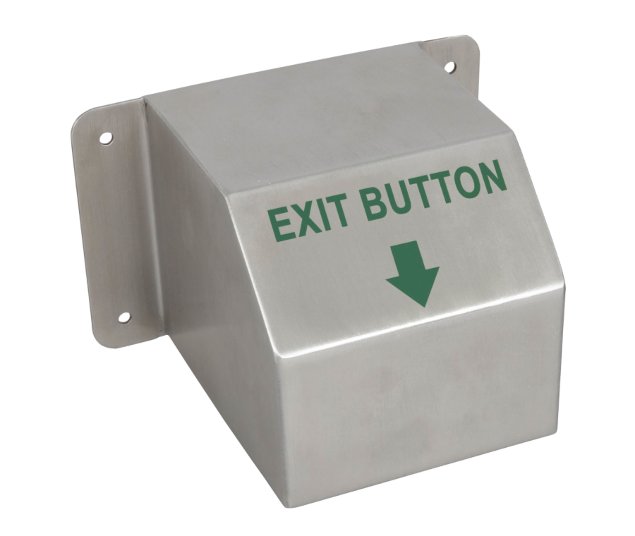 Stainless Steel Press to Exit Button Cover