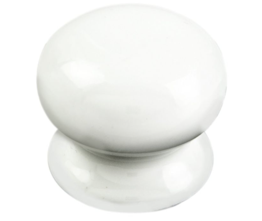 White Porcelain 37mm Cupboard Knob | FTD620BPWH