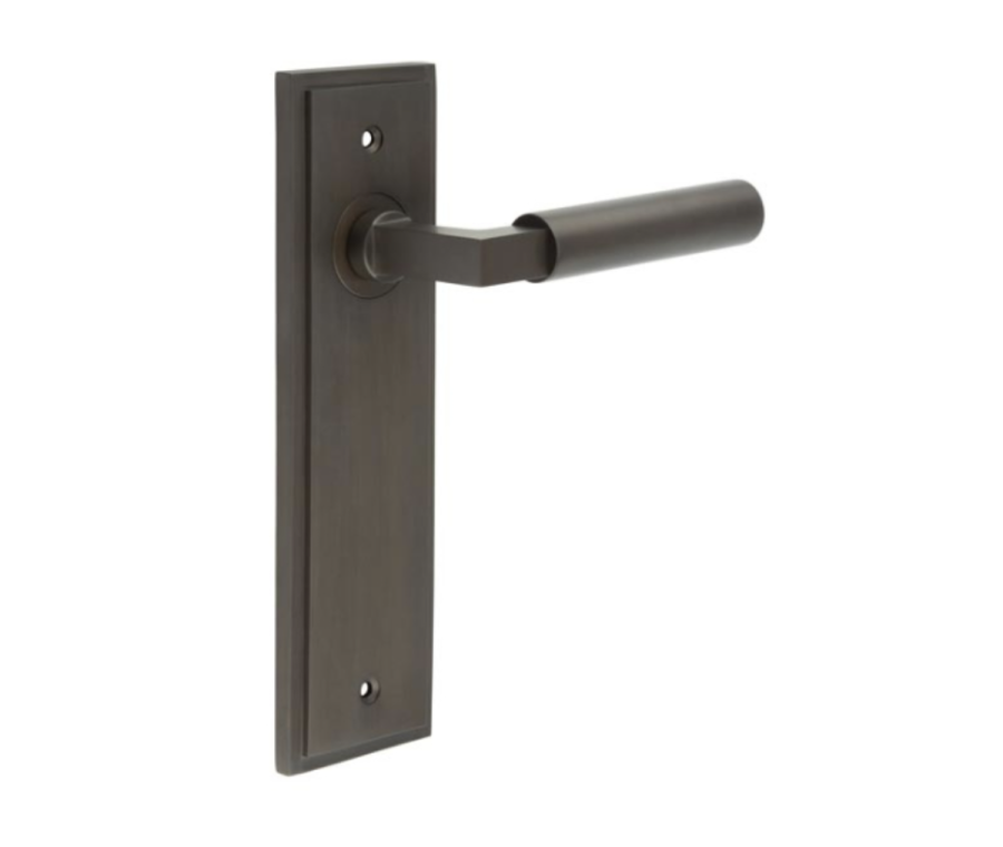Set Burlington Dark Bronze Westminster Lever on Latch Plate | BUR30-450DB