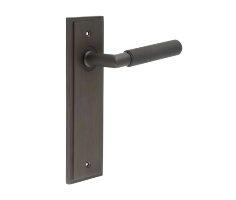 Set Burlington Dark Bronze Piccadilly Lever on Latch Plate  | BUR40-450DB