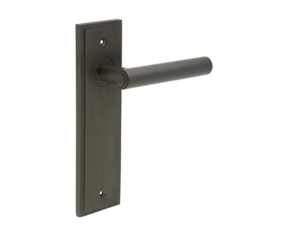 Set Burlington Dark Bronze Richmond Lever on Latch Plate  | BUR45-450DB