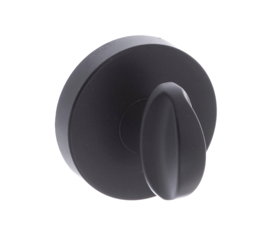 Status Matt Black WC Turn and Release on Round Rose | S4WCRMB