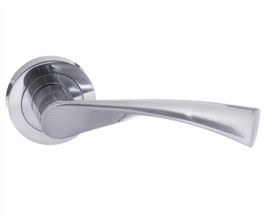 Set Status Satin Chrome Colorado Lever on Round Rose | S34RSC