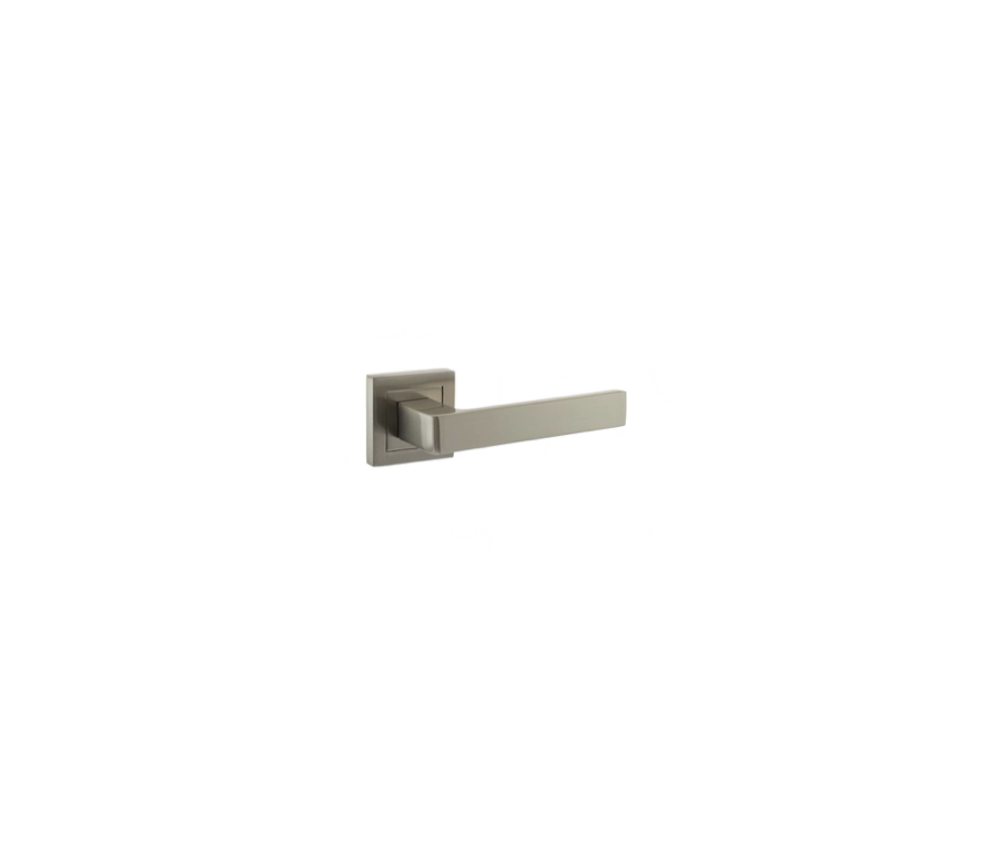 Set Satin Nickel Status Montana Lever on Square Rose | S40SSN