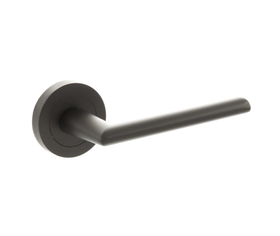 Set Status Urban Dark Bronze Alabama Lever on Round Rose | S43RUDB