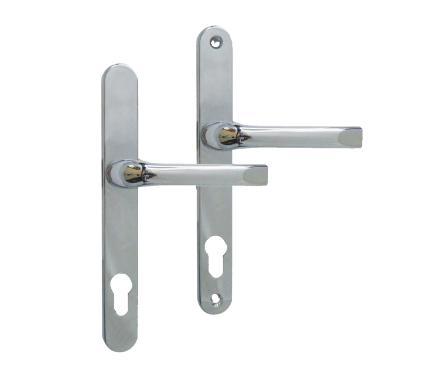 Chrome Plated Lever/Lever UPVC Furniture with 240mm Backplate | L18398