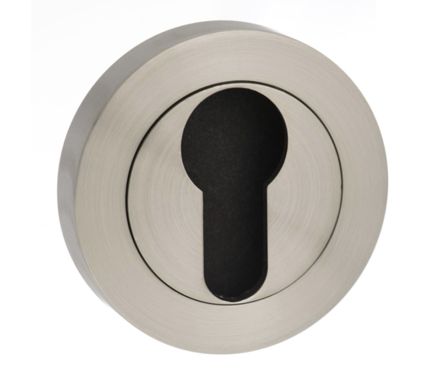 Status Satin Nickel Round Euro Escutcheon | S2ESCERSN
