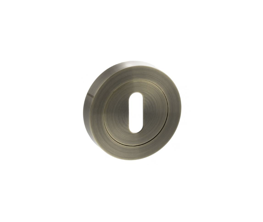 Status Antique Brass Round Key Escutcheon | S2ESCKRAB