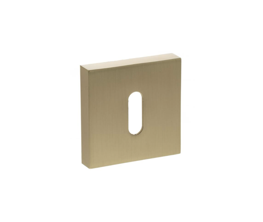 Status Satin Brass Square Key Escutcheon | S4ESCKSSB