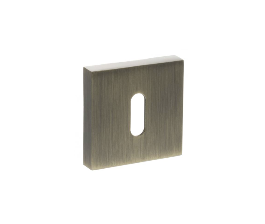 Status Antique Brass Square Key Escutcheon | S4ESCKSAB