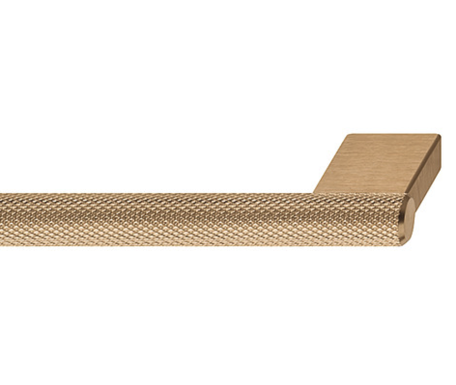 Satin Brass 10mm dia. x 1178/589mm Knurled Bar Cupboard Handle
