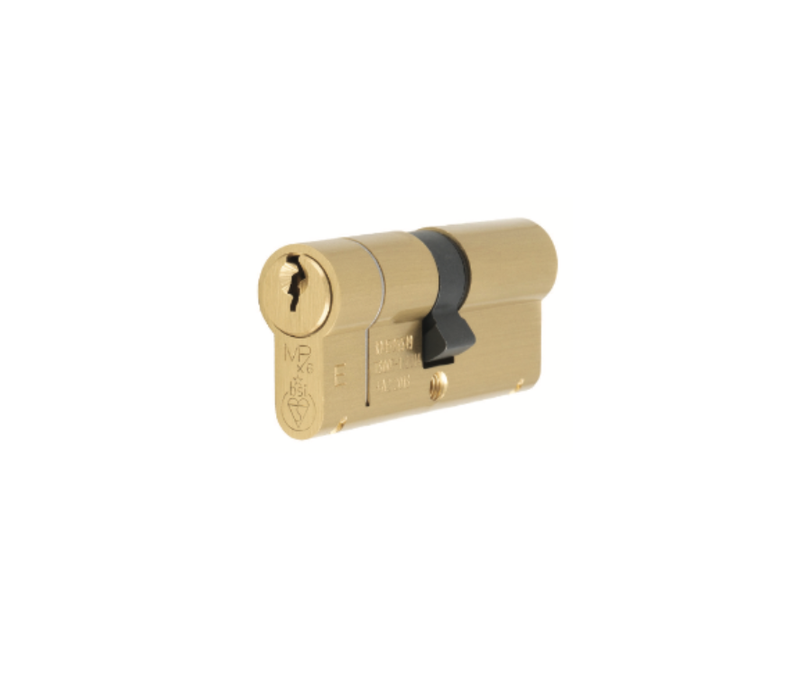 Polished Brass 70mm 1* Star Euro Double Cylinder KTD | CYF71270PB