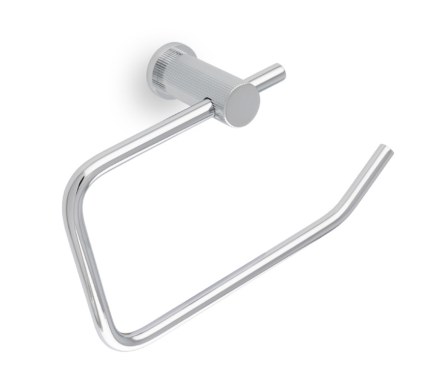Alexander & Wilks Polished Chrome Brunel Reeded Toilet Roll Holder | AW452PC