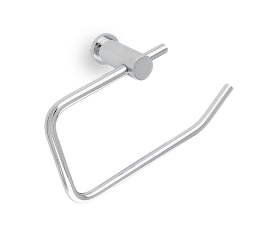 Alexander & Wilks Polished Chrome Brunel Plain Toilet Roll Holder | AW454PC
