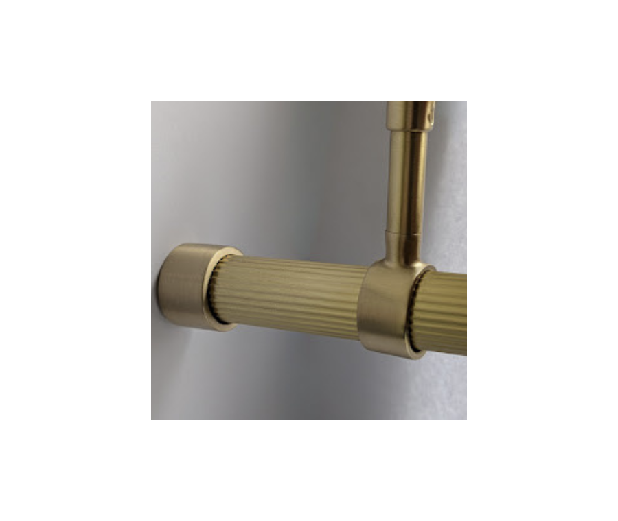 Satin Brass Reeded 1000mm Rail - REED1000SB