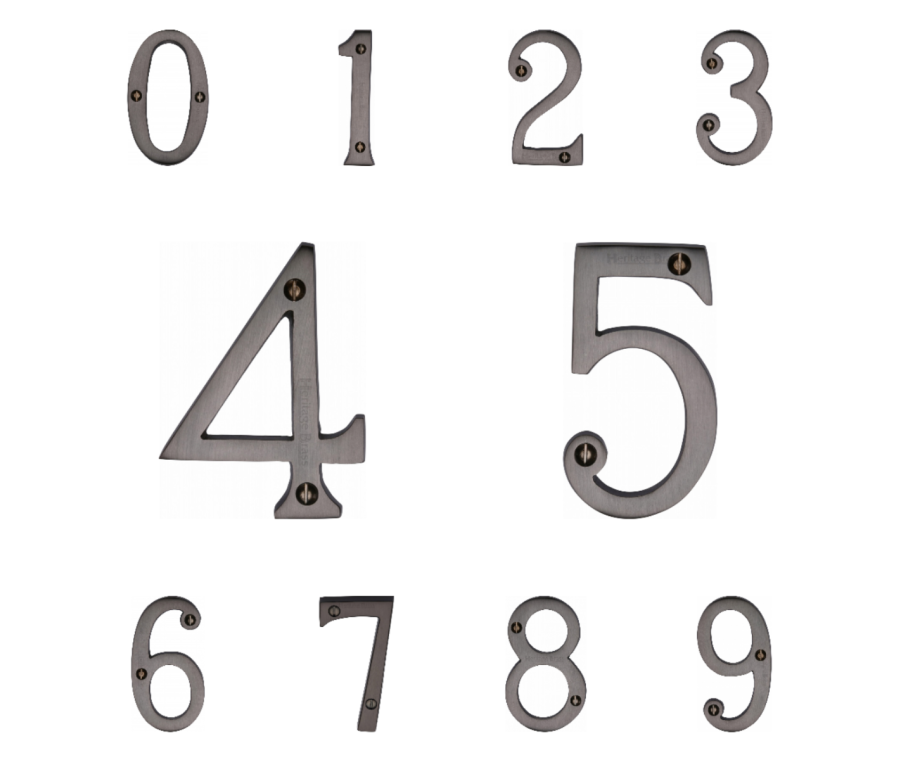 Heritage Brass Matte Bronze 76mm Screw Fixing Numerals | C1560MB