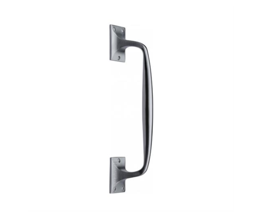 Heritage Brass Satin Chrome Door Pull Handle Offset 310mm