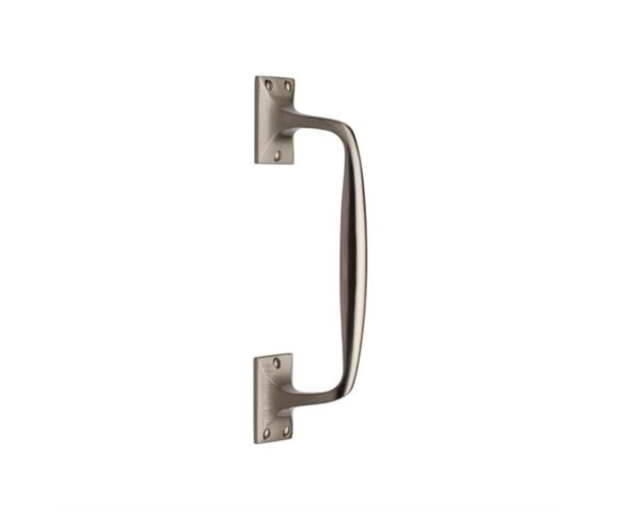 Heritage Brass Satin Nickel Door Pull Handle Offset 253mm