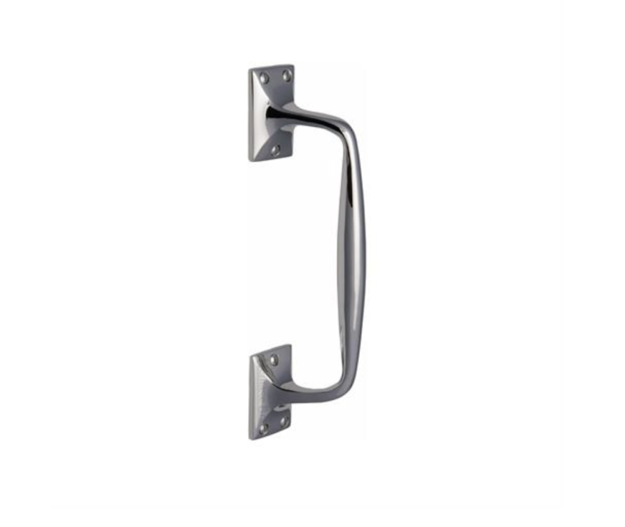 Heritage Brass Polished Chrome Door Pull Handle Offset 202mm